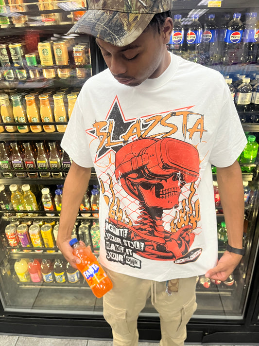 BLAZSTA SKULLY VR TEE ORANGE