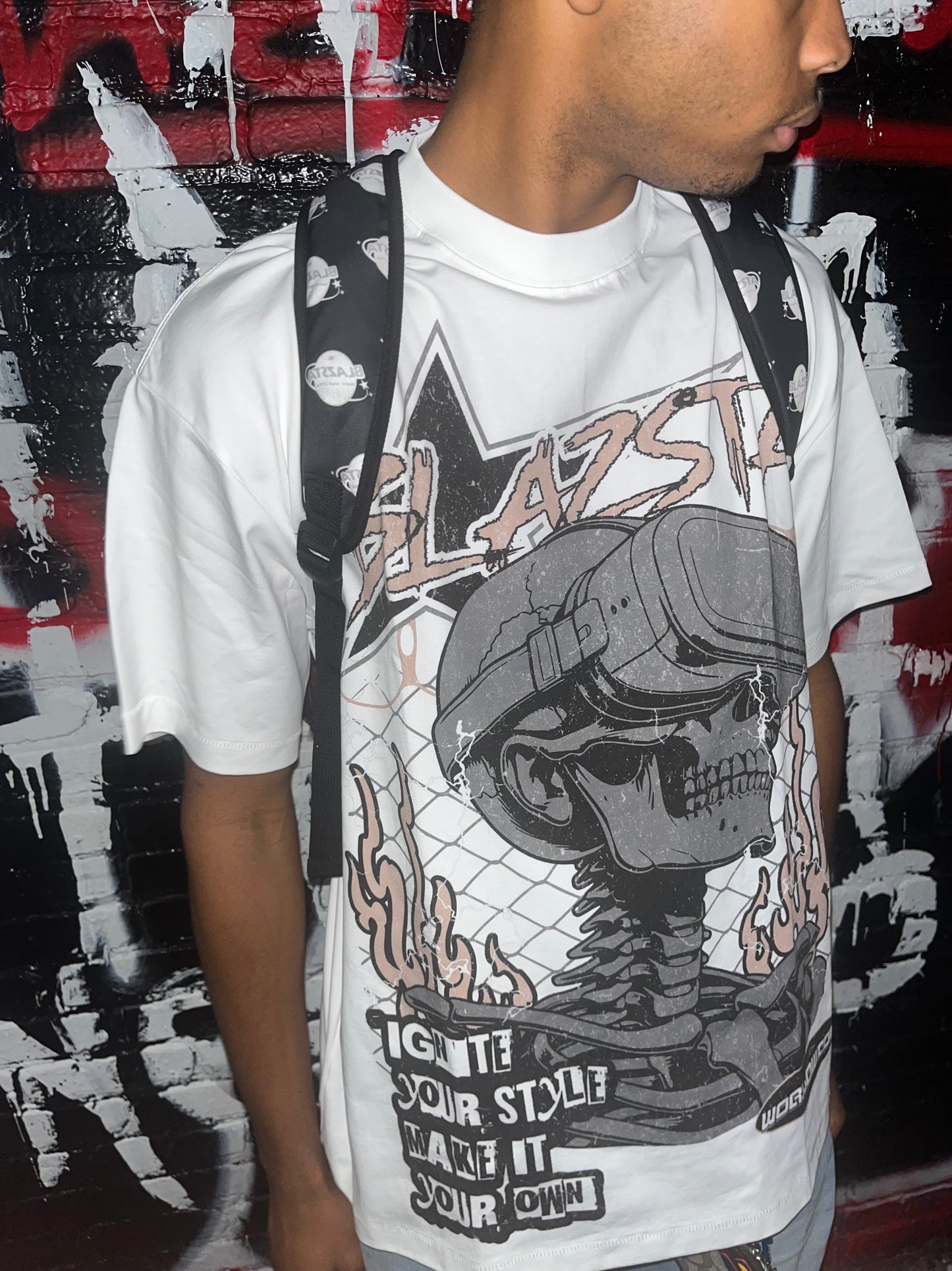 BLAZSTA SKULLY VR TEE GREY