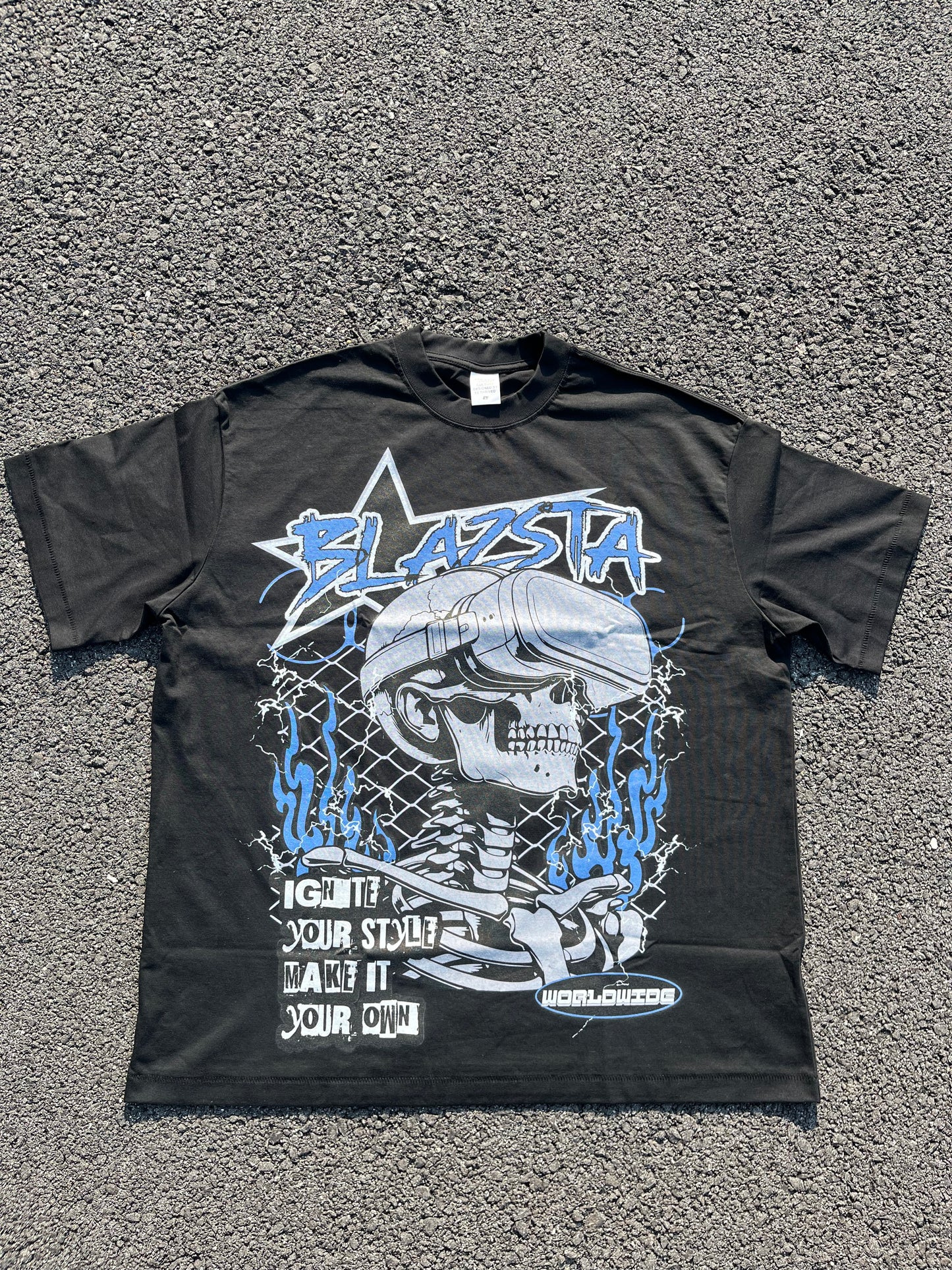 BLAZSTA SKULLY VR TEE BLUE