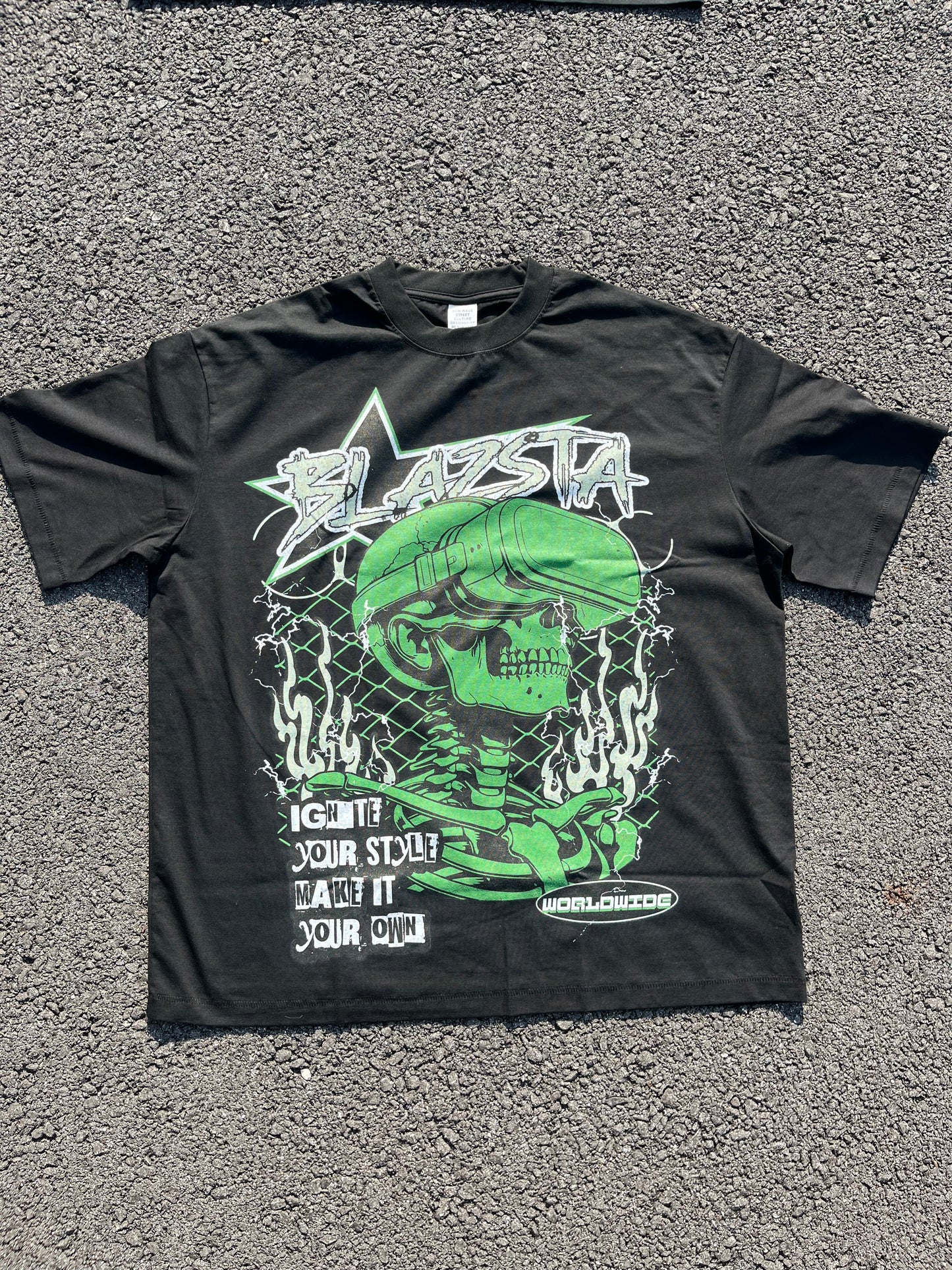 BLAZSTA SKULLY VR TEE GREEN