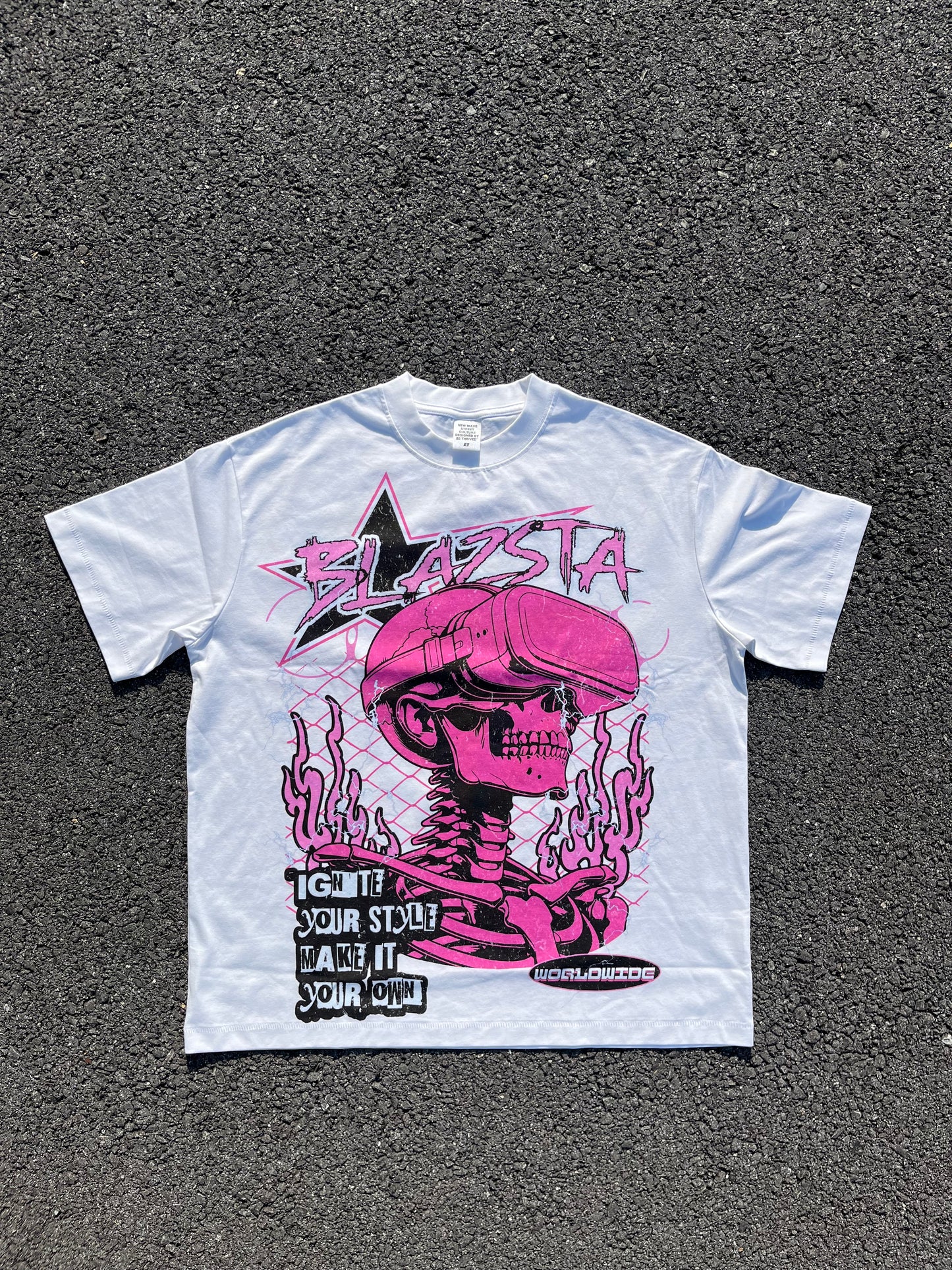 BLAZSTA SKULLY VR TEE PINK