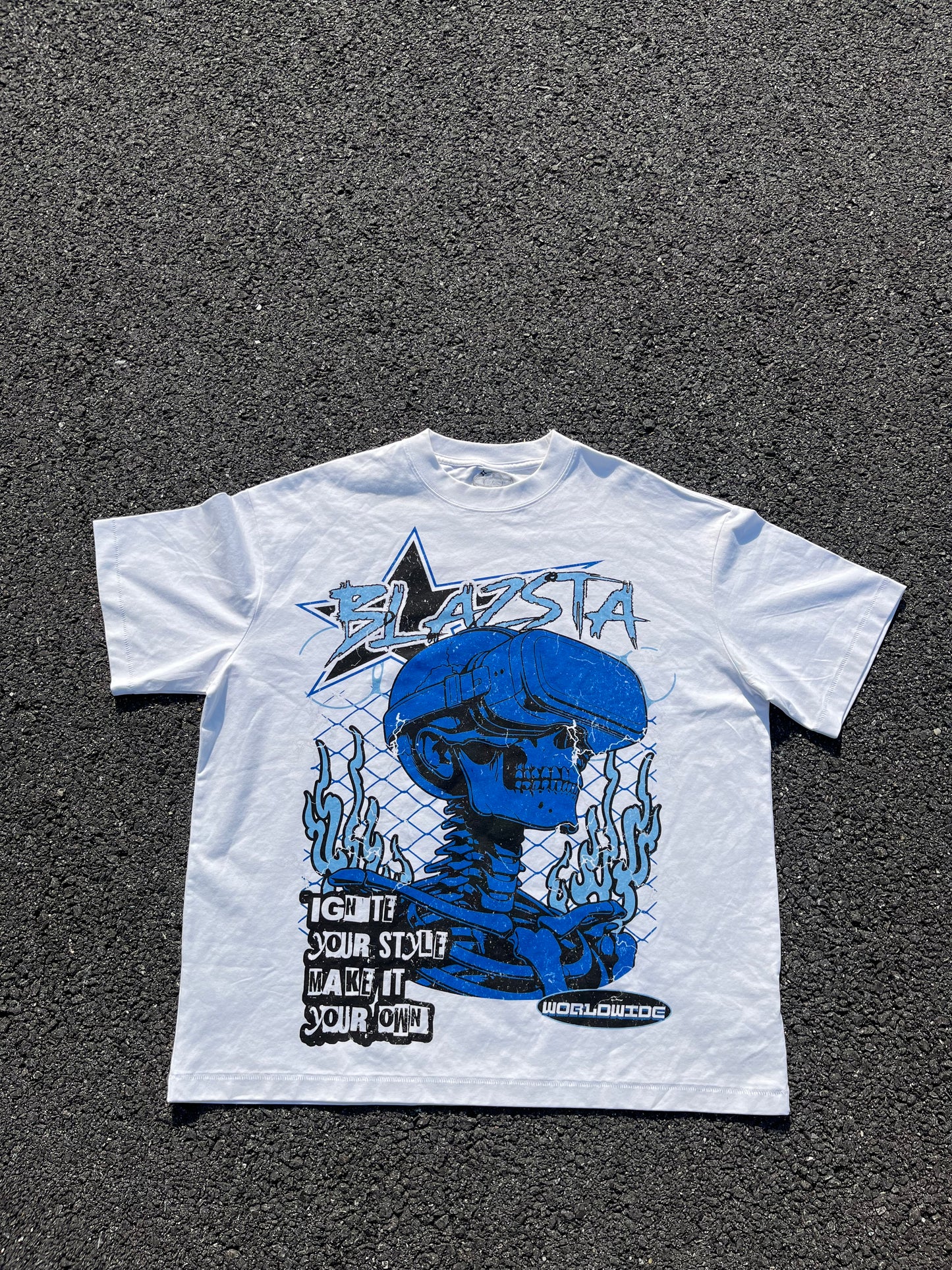 BLAZSTA SKULLY VR TEE BLUE