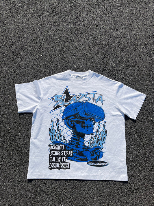 BLAZSTA SKULLY VR TEE BLUE